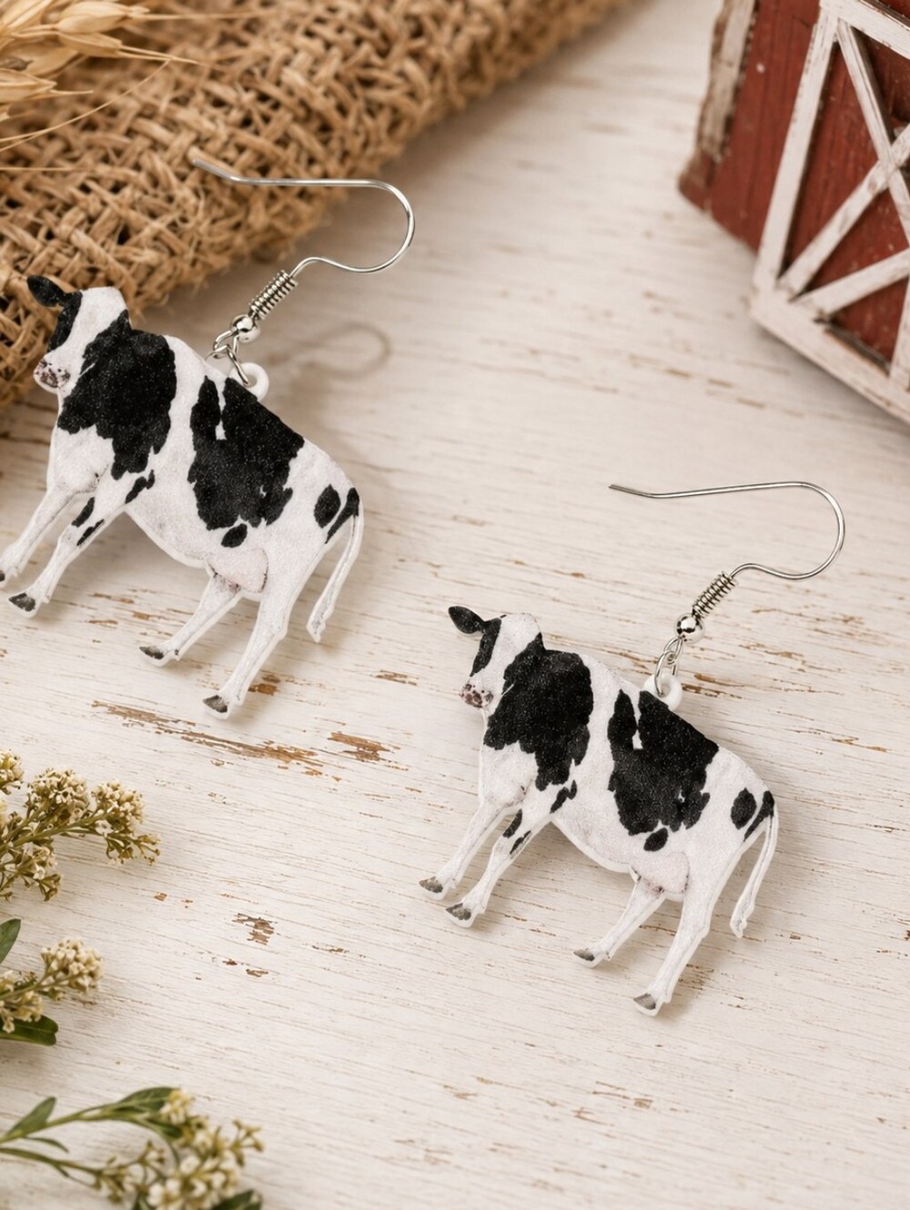 MODCLOTH FARMER COW WESTERN EARRINGS 1
